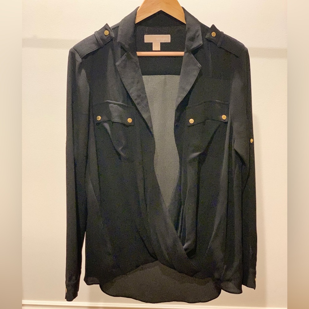 Black with gold detail Michael Kors blouse